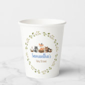 Niedliche Woodland Animal Watercolor Kinderdusche Pappbecher (Vorderseite)