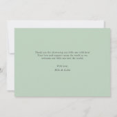 Niedliche Woodland Animals Kinderdusche Danke Kart (Rückseite)