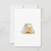 Niedliche Woodland Animals Kinderdusche Dankeskarte (Rückseite)