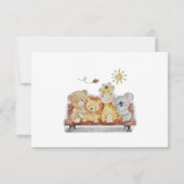 Niedliche Woodland Animals Kinderdusche Dankeskarte (Rückseite)