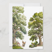 Niedliche Woodland Animals Kinderdusche Einladung (Rückseite)