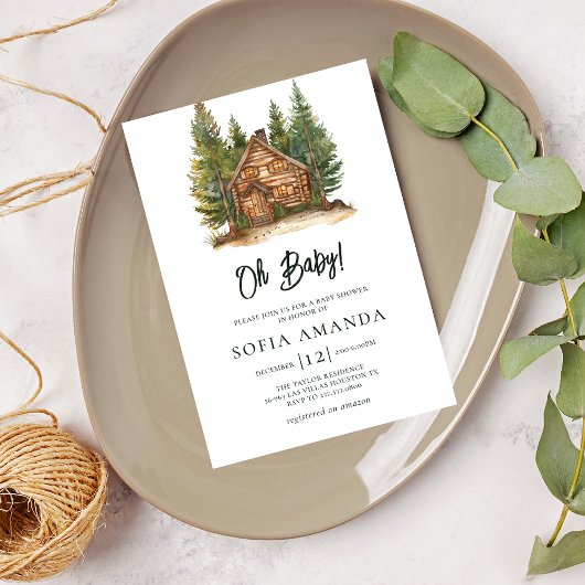 Niedliche Woodland Animals Kinderdusche Einladung