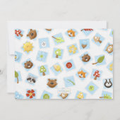 Niedliche Woodland Animals Kinderdusche Einladung (Rückseite)