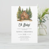 Niedliche Woodland Animals Kinderdusche Einladung (Stehend Vorderseite)