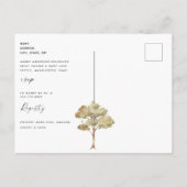 Niedliche Woodland Animals Kinderdusche Einladungspostkarte (Rückseite)