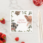 Niedliche Woodland Animals Kinderdusche für Jungen Serviette (Beispiel)