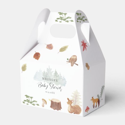 Niedliche Woodland Animals Kinderdusche Geschenkschachtel (Vorderseite)