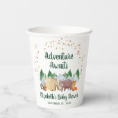 Niedliche Woodland Animals Kinderdusche Pappbecher (Rückseite)