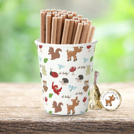 Niedliche Woodland Animals Kinderdusche Pappbecher