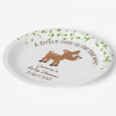 Niedliche Woodland Animals Kinderdusche Pappteller (Schrägansicht)