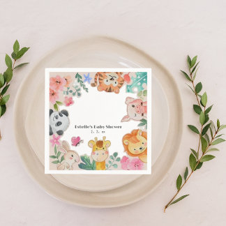 Niedliche Woodland Animals Kinderdusche Serviette