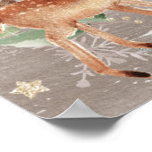 Niedliche Woodland Animals Kinderdusche Willkommen Poster (Ecke)