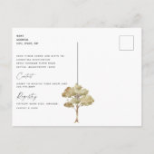 Niedliche Woodland Baby Animals Kinderdusche per P Einladungspostkarte (Rückseite)