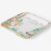 Niedliche Woodland Baby Dusche Thema Einladung Pappteller (Gewinkelt)