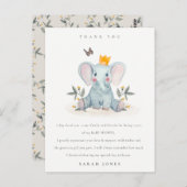 Niedliche Woodland Baby Elephant Foliage Baby Dusc Postkarte (Vorne/Hinten)