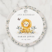 Niedliche Woodland Baby Lion Folies jedes Alter Ge Geschenkanhänger (Vorderseite)