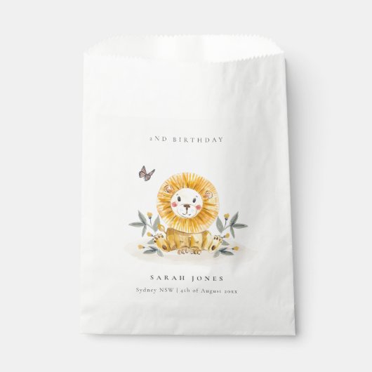 Niedliche Woodland Baby Lion Folies jedes Alter Ge Geschenktütchen (Vorderseite)