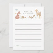 Niedliche Woodland Babyduschkarte (Vorderseite)