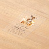 Niedliche Woodland Deer Fall Baby Dusche Acryleinladungen (Ablage )