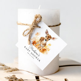 Niedliche Woodland Deer Fall Baby Dusche Geschenkanhänger