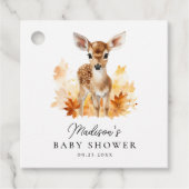 Niedliche Woodland Deer Fall Baby Dusche Geschenkanhänger (Vorderseite)