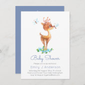 Niedliche Woodland Deer Watercolo Kinderdusche ink (Vorne/Hinten)