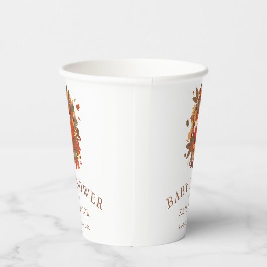 Niedliche Woodland Fox Cub Babydusche Pappbecher (Rechts)