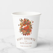 Niedliche Woodland Fox Cub Babydusche Pappbecher (Vorderseite)