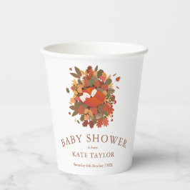 Niedliche Woodland Fox Cub Babydusche Pappbecher