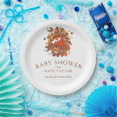 Niedliche Woodland Fox Cub Babydusche Pappteller (Party)