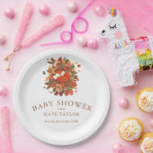 Niedliche Woodland Fox Cub Babydusche Pappteller (Party)