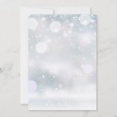 Niedliche Woodland Fox Cub Winter Babydusche Einladung (Rückseite)