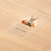 Niedliche Woodland Fox Fall Babydusche Acryleinladungen (Ablage )