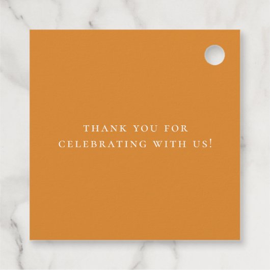 Niedliche Woodland Fox Fall Babydusche Geschenkanhänger (Rückseite)