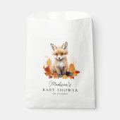Niedliche Woodland Fox Fall Babydusche Geschenktütchen (Vorderseite)