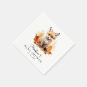 Niedliche Woodland Fox Fall Babydusche Serviette (Ecke)