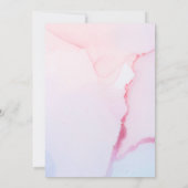 Niedliche Woodland Fox Floral Pink Sky Babydusche Einladung (Rückseite)