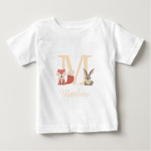 Niedliche Woodland Fox Rabbit Baby Monogram