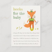 Niedliche Woodland Fun Fox Bücher für Babydusche Begleitkarte (Vorderseite)