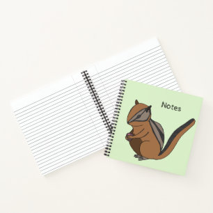 Niedliche Woodland Illustration Squirrel Chipmunk Notizblock
