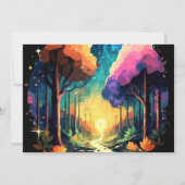 Niedliche Woodland Magic Adventure Baby Dusche Einladung (Rückseite)