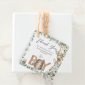 Niedliche Woodland Tiere Grüne Kinderdusche Geschenkanhänger (Beispiel)