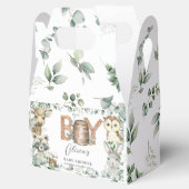 Niedliche Woodland Tiere Grüne Kinderdusche Geschenkschachtel (Geöffnet)