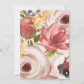 Niedliche Woodlandtiere Bloral Virtual Baby Dusche Einladung (Rückseite)