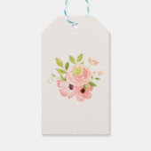 Niedliche Woodlandtiere Blumenkinderdusche Geschenkanhänger (Rückseite)