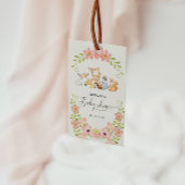 Niedliche Woodlandtiere Blumenkinderdusche Geschenkanhänger