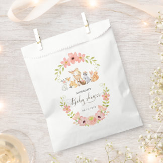 Niedliche Woodlandtiere Blumenkinderdusche Geschenktütchen
