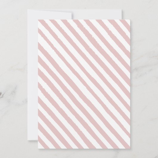 Niedliche Woodlandtiere Mädchen rosa Babydusche Einladung (Rückseite)