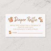 Niedliche Woodlandtiere Windelwinddusche Begleitkarte (Vorderseite)