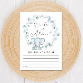 Niedliche Worte des Ratgebers Elephant Baby Boy Du Begleitkarte